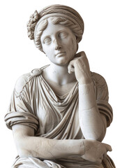 Wall Mural - PNG Elegant marble statue of woman