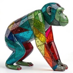 Sticker - Glass Monkey on a white background