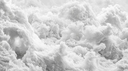 Poster - Crystal-clear seamless cloud wave patterns, soft cotton-like formations in a natural design.