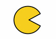 © RegmiPacific - Pacman clipart. Yellow circle with an open mouth resembling Pacman. Vector illustration design.