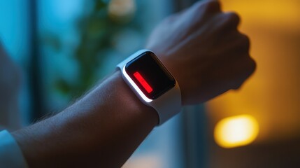 Poster - A healthcare innovation project using wearable devices to monitor vital signs in real-time, sending alerts to doctors and improving patient care through data-driven insights