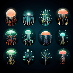 Wall Mural - seamless pattern with mushrooms