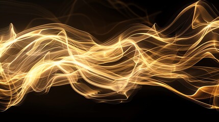Canvas Print - abstract swirling light and particles on a black background.