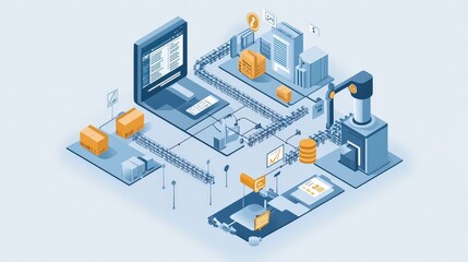 Poster - marketing automation system in action, showcasing tools like email scheduling, lead generation forms, and customer segmentation