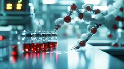 Poster - AI system assisting in drug discovery, analyzing vast datasets of chemical compounds and predicting the effectiveness of new potential treatments