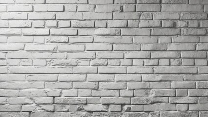 Aufkleber - White brick wall texture with uneven surface detail and natural lighting, suitable for background or design purposes, Copy Space