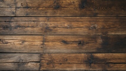 Aufkleber - Rustic wooden texture background with dark stained planks suitable for various design applications Copy Space