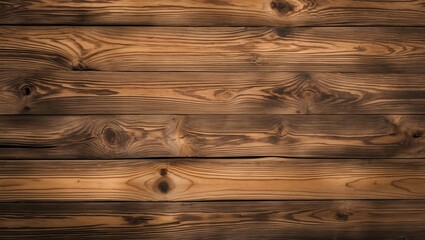 Aufkleber - Textured wooden plank surface with rich brown tones and natural grain patterns ideal for backgrounds and design projects Copy Space