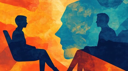 Poster - A mentor coaching a young professional in developing leadership skills, focusing on emotional intelligence, decision-making, and problem-solving strategies.