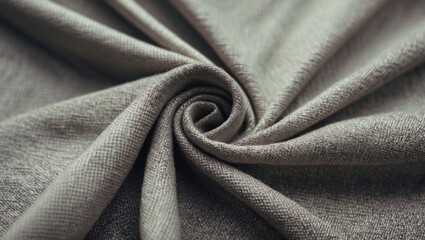 Aufkleber - Textured fabric spiral close-up in earthy tones with soft focus and ample Copy Space for design elements.