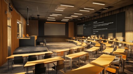 Poster - a metaverse education hub where users attend virtual lectures, access interactive learning materials