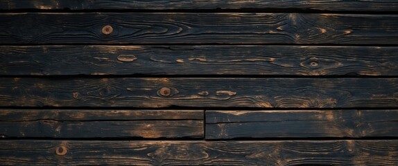 Aufkleber - Dark weathered wooden planks background with natural knots and textures suitable for decorative design Copy Space