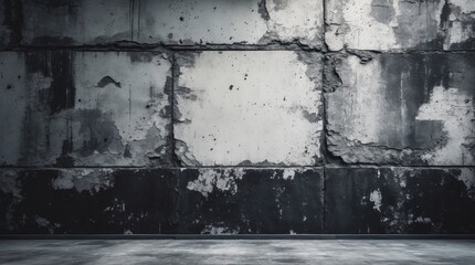 Poster - Grunge concrete wall texture with cracks and peeling paint empty space for design purposes