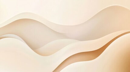 Poster - A minimalist abstract background with soft gradients of earth tones blending into one another, featuring organic, smooth curves that evoke a sense of balance and harmony with nature.