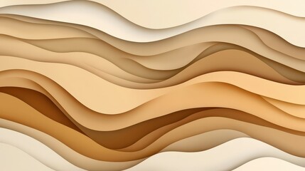 Poster - A minimalist abstract background with soft gradients of earth tones blending into one another, featuring organic, smooth curves that evoke a sense of balance and harmony with nature.