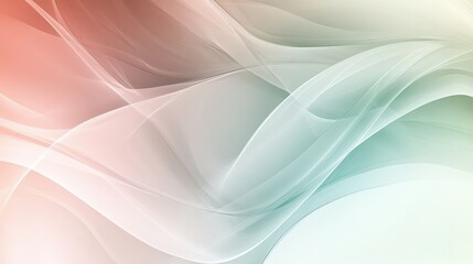 Poster - a minimalist abstract design featuring soft pastel colors, with gentle curves and blended hues, prov
