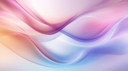 Poster - a minimalist abstract design featuring soft pastel colors, with gentle curves and blended hues, prov