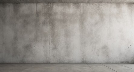 Leinwandbilder - Empty concrete room with textured gray wall and floor suitable for design projects and presentations Copy Space