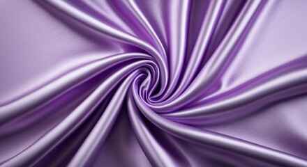 Aufkleber - Purple satin fabric texture with swirled pattern displaying smooth and shiny surface ideal for background use or textile design. Copy Space