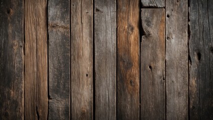 Aufkleber - Wooden planks background texture with variations in color and grain showing age and wear suitable for design projects Copy Space