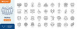 © Cetacons - People icon set. Containing group, family, human, team, community, friends, population and more. Outline Icon Collection. Editable stroke. Vector illustration