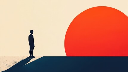 Poster - A minimalist poster design with bold typography and a simple color palette, delivering a powerful message in a visually striking and clean composition
