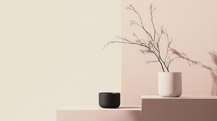 Poster - a minimalist website header design, featuring large typography, clean lines, and an elegant color pa