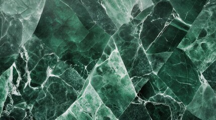 Aufkleber - Green and white marble texture with angular patterns and natural veins suitable for backgrounds and surfaces Copy Space