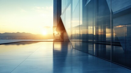 Poster - A modern architectural masterpiece with sleek glass windows and sharp geometric lines