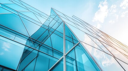 Poster - A modern architectural masterpiece with sleek glass windows and sharp geometric lines