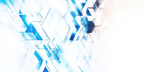 Abstract geometric medical background with blue hexagonal patterns and healing symbol for healthcare design