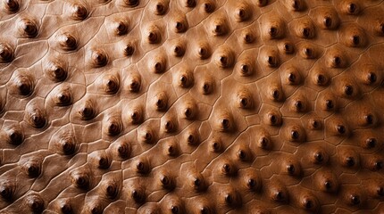 Aufkleber - Close-up texture of rugged brown leather with raised bumps and patterns suitable for backgrounds and design elements