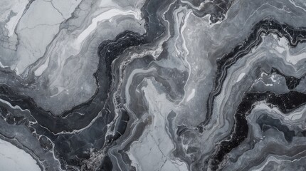 Poster - Abstract black and white marble texture background with swirls and veins suitable for design projects and copy space for text insertion