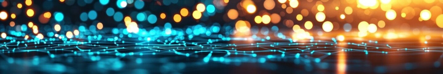 Aufkleber - Glowing Abstract Background with Colorful Lights and Sparkling Effects for Artistic Designs and Visual Media