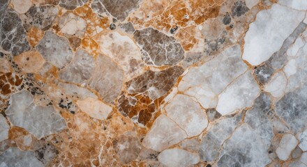 Aufkleber - Elegant natural marble texture with rich brown and grey hues suitable for backgrounds and surfaces Copy Space