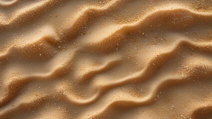 Poster - Brown sand texture with ripples and grains under natural light suitable for backgrounds or design projects Copy Space