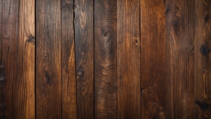 Aufkleber - Brown wooden planks background with varying textures and tones suitable for design use with Copy Space