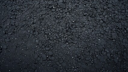 Aufkleber - Texture of black gravel stones with various sizes and shapes on a dark surface suitable for background use Copy Space