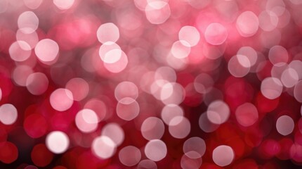 Aufkleber - Bokeh background with red and pink circular shapes, abstract light spots, smooth blurred effect, vibrant colors, copy space for text