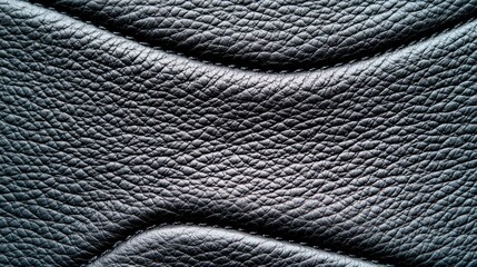 Poster - Textured Close-Up of Black Leather Surface with Natural Pattern and Grain for Design and Background Use