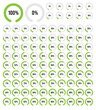 © King Designz - Set of circular sector percentage diagrams from 0 to 100. Set of circular sector percentage diagrams meters from 0 to 100 ready-to-use for web design, user interface UI.