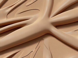 Wall Mural - abstract beige draped fabric texture: a study in smooth curves and subtle light