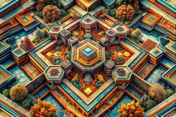 Poster - Intricate Nature-Inspired Textures: Architectural Backgrounds for Design