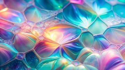 Poster - Iridescent Pastel Geometric Abstract Texture - Long Exposure Photography