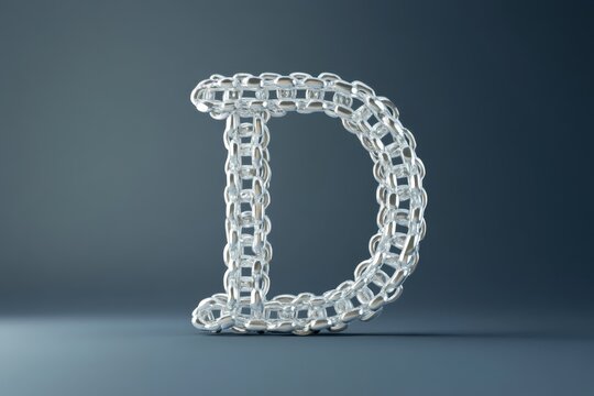 letter D made out of chains