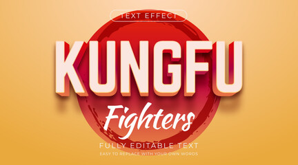 Poster - bold kungfu text effect editable font style
