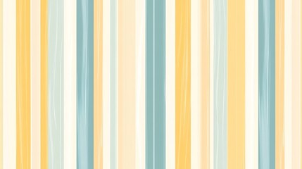 Poster - Seamless pattern with yellow and blue pastel stripes, soft colors, cute baby nursery wallpaper design,