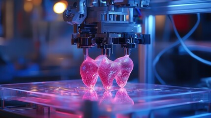 Poster - futuristic 3D bioprinter capable of printing fully functional human organs