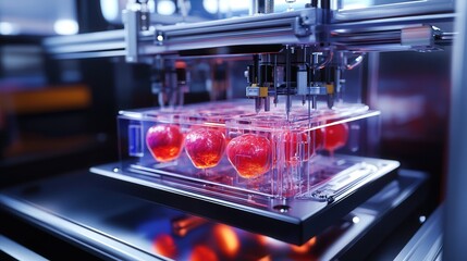Poster - futuristic 3D bioprinter capable of printing fully functional human organs