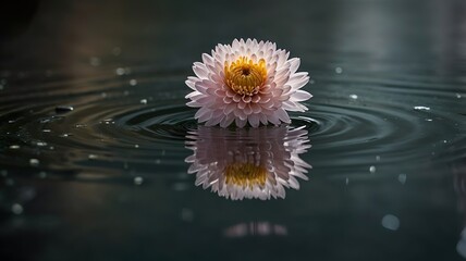 Wall Mural - flower floating on water